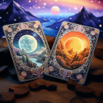 Cartes divinatoires : la lune et le soleil - symboles de l'équilibre cosmique